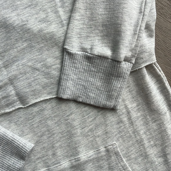 NWOT Monrow Supersoft Double Layer Hoody Dress in Ash Gray (Small) - Picture 10 of 15